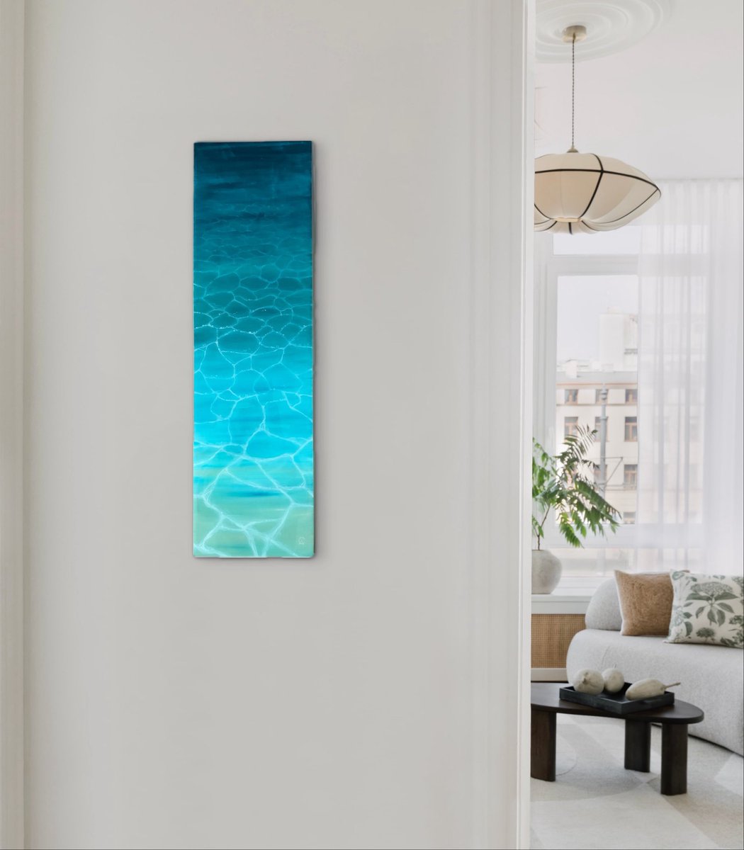 Volviendo a compartir esta pieza ✨. 
Para mí habla de calma y profundidad, como sumergirse sin miedo.
¿Qué sensación te despierta a ti cuando la miras?