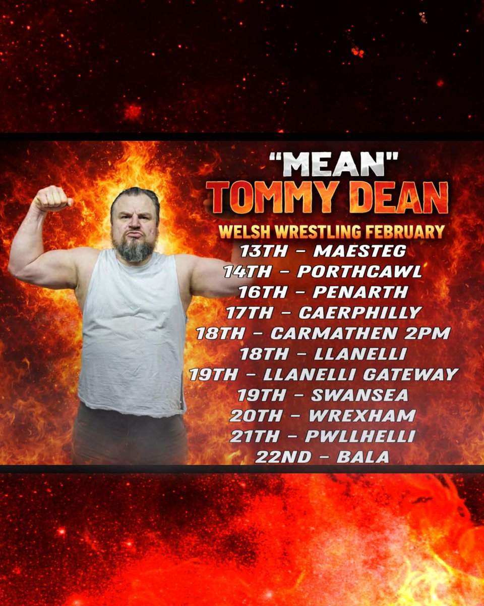 Last one for this week in Bala at 4pm, then onto The welfare hall in Ystradgynlais on the 27th Feb  #welshwrestling #wrestling