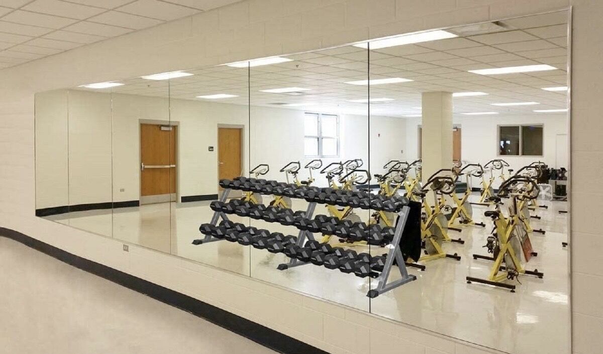 GetMyGlass's tweet image. Spin class will never look the same after all the commercial mirror was installed by Precision Glass! #spinclass #gymmirror #custommirror #fitnessmirror #weighlifting #homegym #precisionglass #battlecreek #kalamazoo #fortwayne