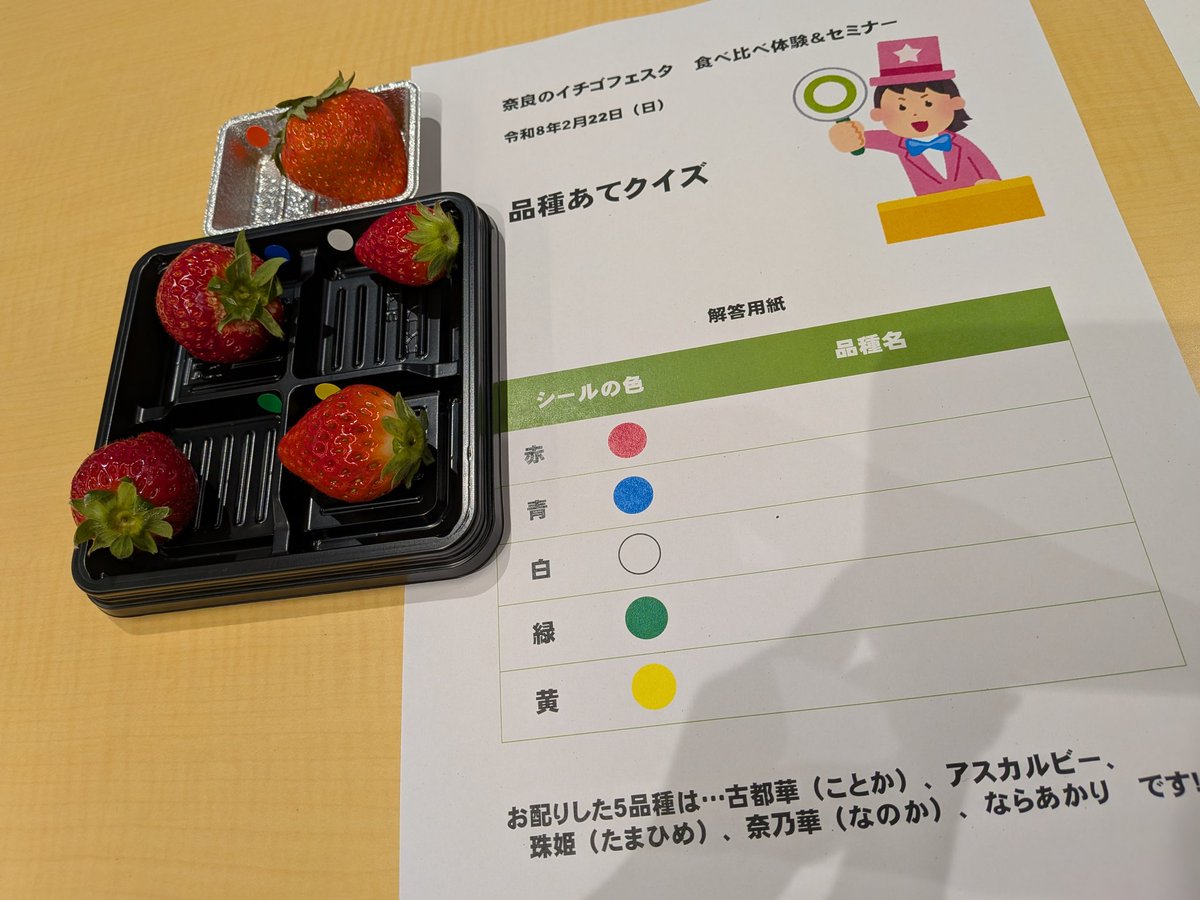 控え目に言って最高過ぎました…🦌✨️
🍓でお腹いっぱいになったのも、奈良産苺を一度に5種食べるのも、貴重な経験でした！！！奈良チャージできました（笑）品種当てクイズは三流ソムリエ（笑）