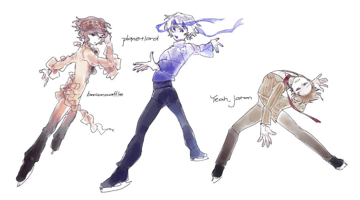 FlameXDwastaken's tweet photo. This figure skating au has gone too far https://t.co/4YMt2oUr8h