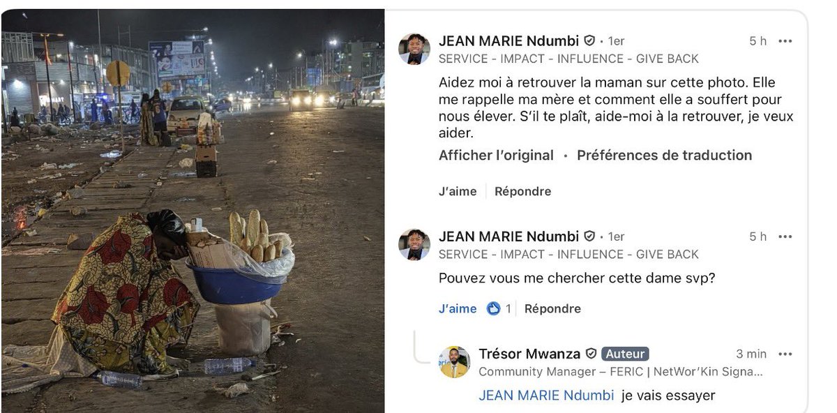 tresorkanda2's tweet photo. Merci de m’aider à retrouver cette dame. Un jeune vivant aux États-Unis 🇺🇸 souhaite lui venir en aide après avoir découvert son image sur mon compte LinkedIn 🙏 https://t.co/EL4VMAp5c3
