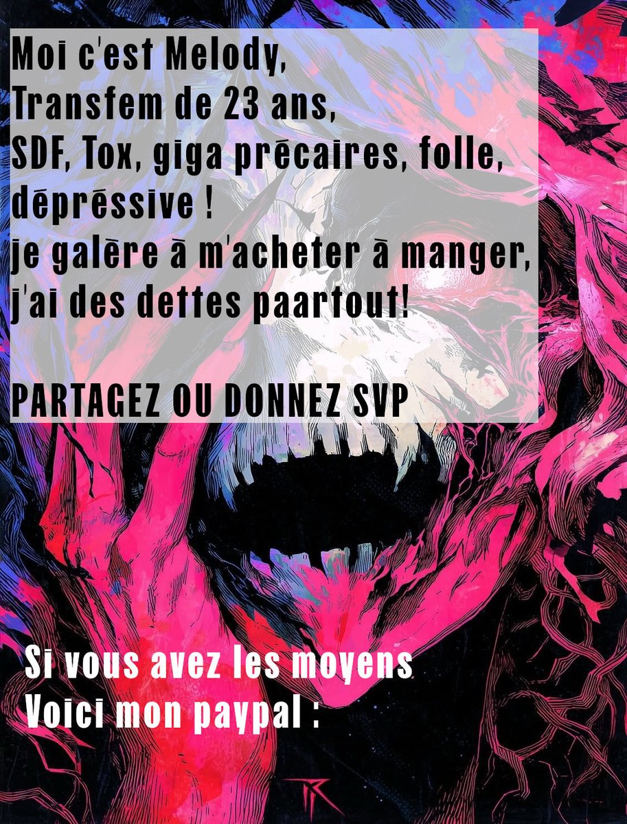 TFemOnBarricade's tweet photo. Et jdois bouger bientôt de la ou jsuis heberger si vous avez moyen d'aider un peu 🥺🙏🙏
https://t.co/2AcNpEgJum https://t.co/KvuBXAqEkj