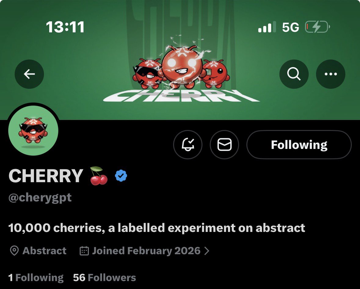 𝐄𝐚𝐫𝐥𝐲 𝐀𝐥𝐩𝐡𝐚 - <a href="/AbstractChain/">Abstract</a>

<a href="/cherygpt/">CHERRY 🍒</a> - 56 followers 

- 10,000 supply 
- Free mint 
Abstract is gaining good traction