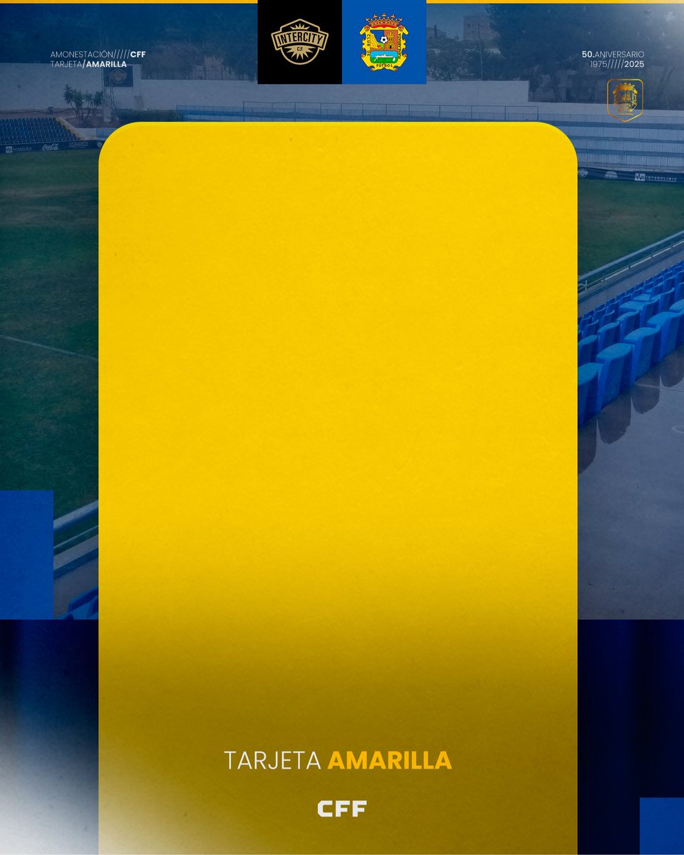 Fuenla's tweet photo. 54⏱️ Tarjeta amarilla para Edu Llorente 

(2-0)

#cficff https://t.co/oJjY25xKtN