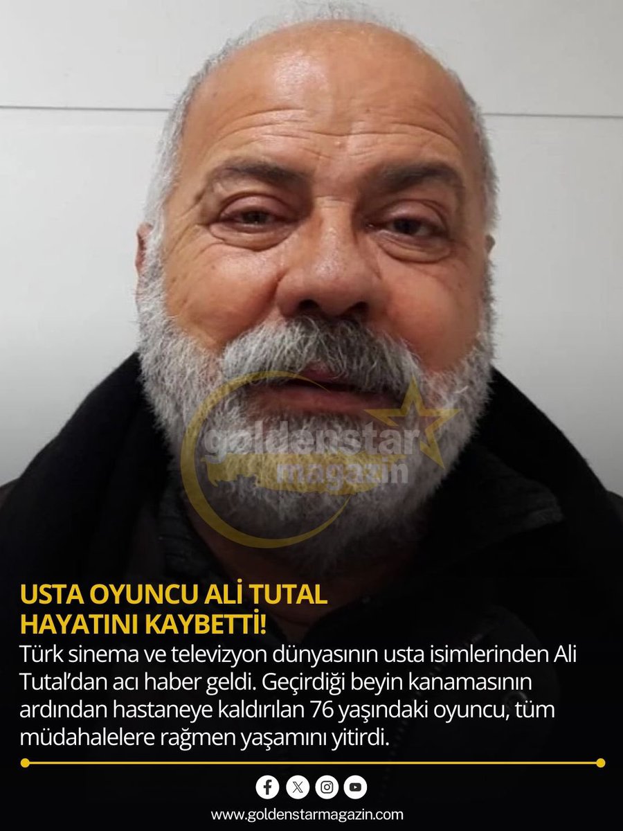 Usta Oyuncu Ali Tutal Hayatını Kaybetti!

#alitutal #goldenstarmagazin