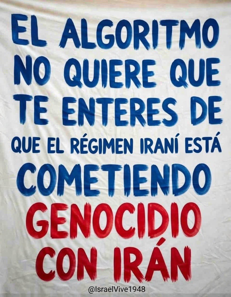 ROMPAMOS EL ALGORITMO Y SEAMOS TODOS PORTAVOCES DE LO QUE ESTÁ PASANDO EN IRÁN , SI ESTÁS DE ACUERDO DEJA UNA 🖐️ ABAJO PARA HACER MÁS VISIBLE ESTE POSTEO Y GRACIAS