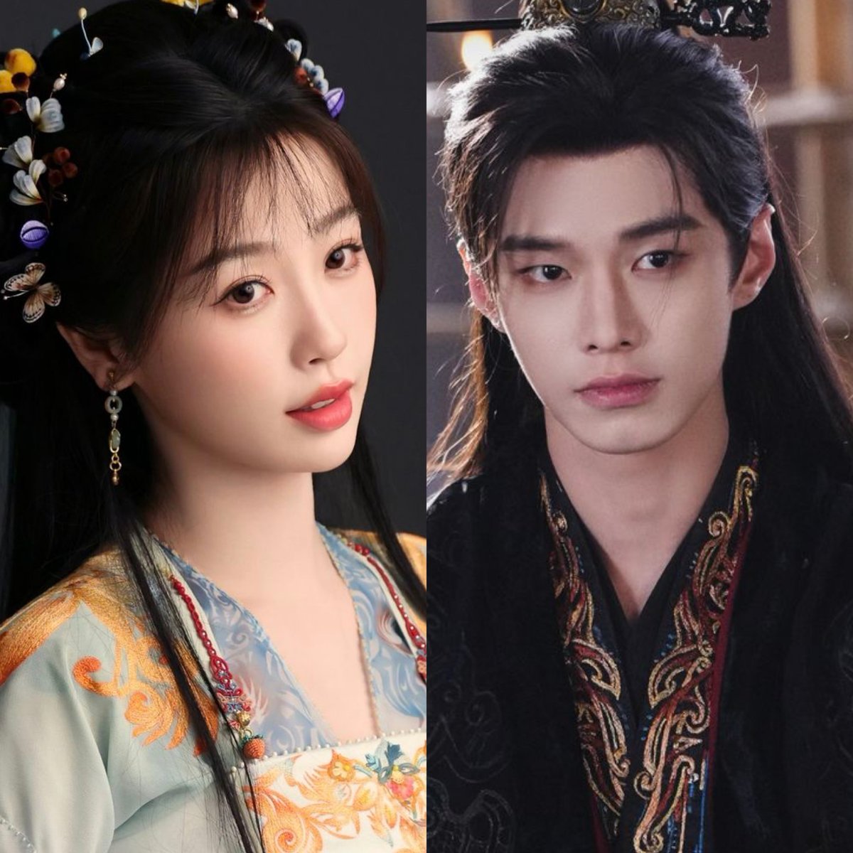 ForCdrama's tweet image. 🍉 iQIYI costume drama #神仙肉
• Based on the novel 一念执着一念相思 / 神仙肉 (One Persistent Thought, One Thought Of Love / Fairy Meat)  by 一度君华 (Yi Du Jun Hua)
• Cast: #YuShuxin #HeYu 

FL spirit x ML cultivator, xianxia fantasy romance.