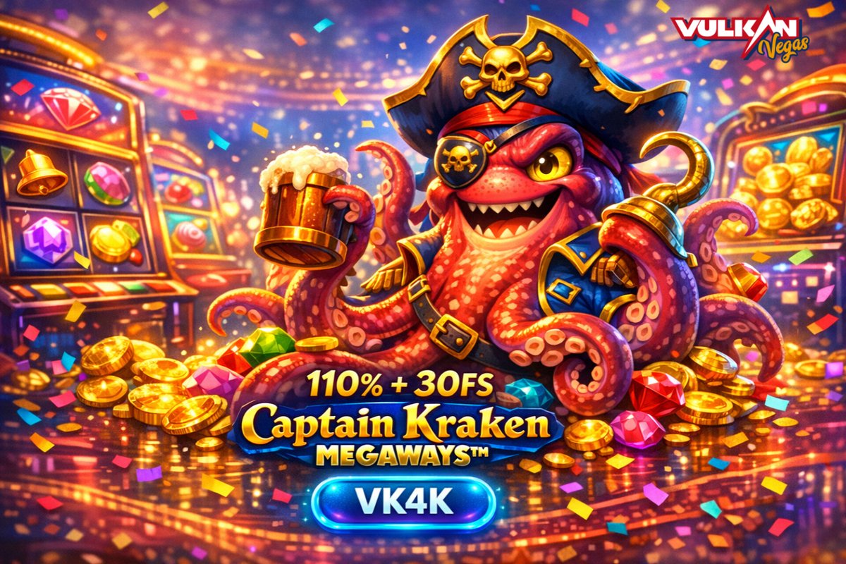 This could be your lucky day—jump in and play!

VK4K➡️Captain Kraken Megaways
🎰110% + 30 FS
💶Min.dep: 15€

💶Max. dep: 500 €
🗓️Bonus active 5 days