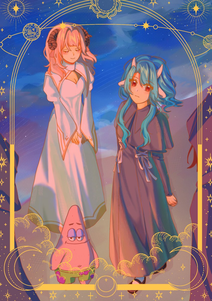 Paguyuban kambing yuri ft Yaya's OC 🥰👩‍❤️‍💋‍👩 buat art zine 🔆✨

#artidn