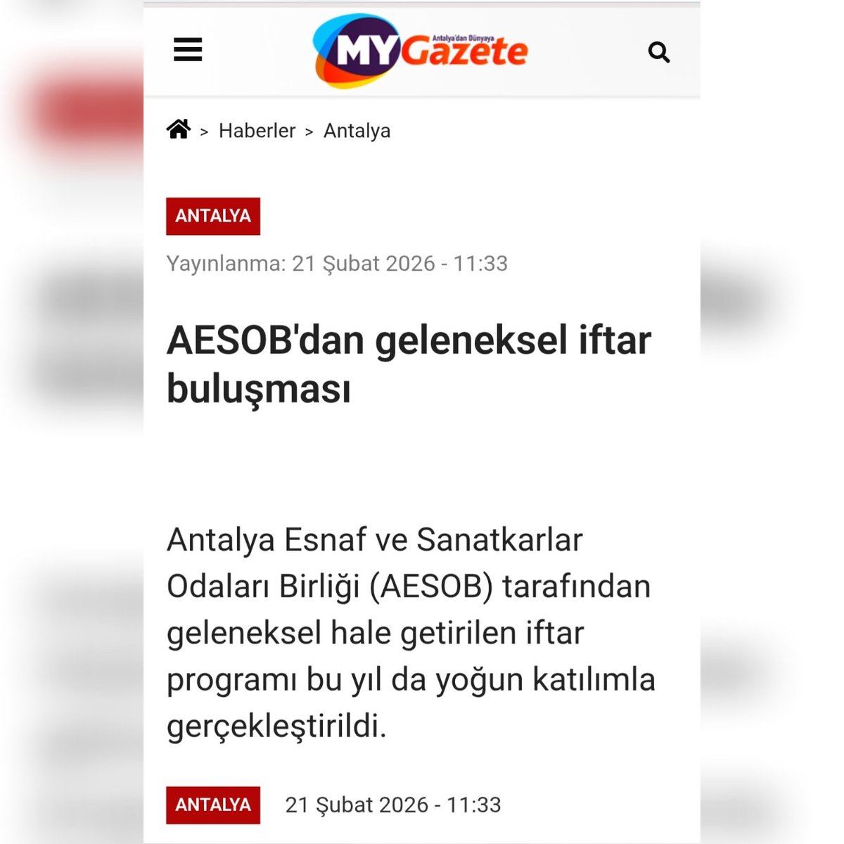 Antalya Esnaf ve Sanatkarlar Odaları Birliği tweet media