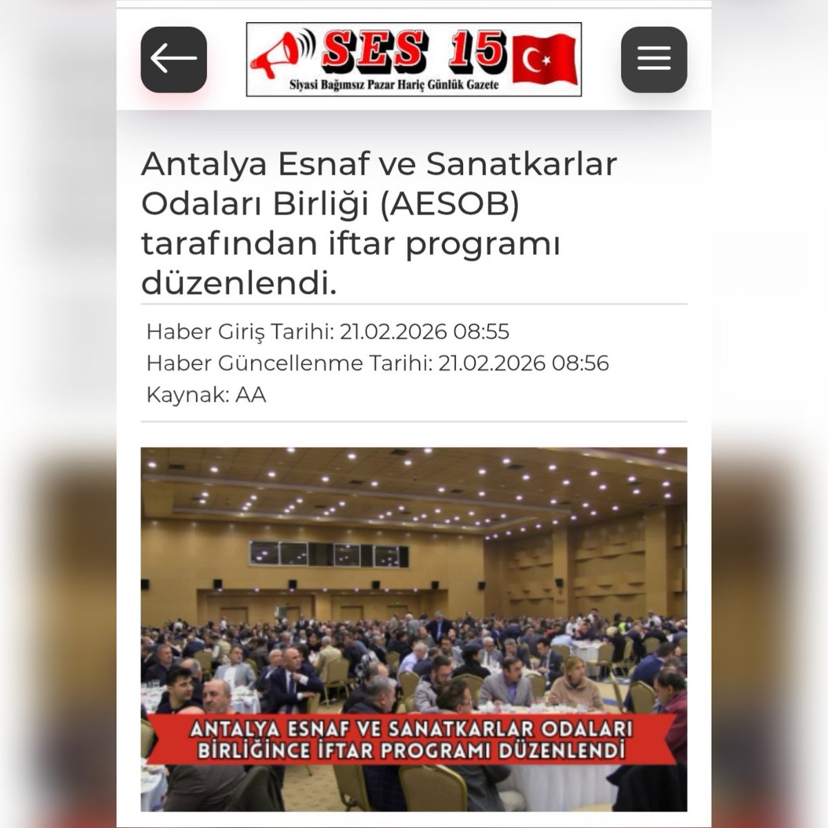 Antalya Esnaf ve Sanatkarlar Odaları Birliği tweet media