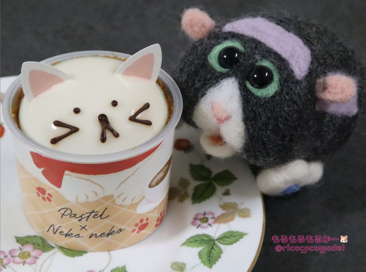 🐹モルカー×スイーツ🍮 ねこちゃんHappy Birthday🎂 パステルの「ね