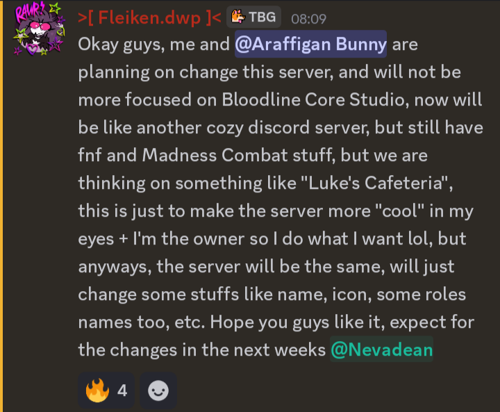 Only our Discord server will change, this account will be the same