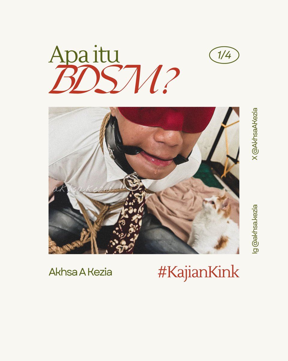 AkhsaAKezia's tweet image. Daripada bingung, asal nyebut, ato salah paham tentang BDSM, mending belajar bareng yuk Apa itu BDSM sebenarnya 👌
Next kita bakal bahas stigma" yang beredar tentang bdsm dan aslinya tuh gimana sih. 
Kalo kamu pernah denger stigma apa aja soal bdsm ? 🤔 
#KajianKink