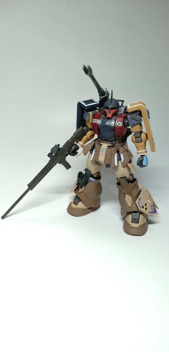 ザク 今日の作業終了〜(・ω・) はい、朝はジャンクザクのサフを吹いて