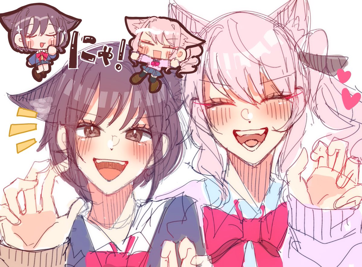 🎨と🎀で猫の日！ #猫の日  #prsk_FA