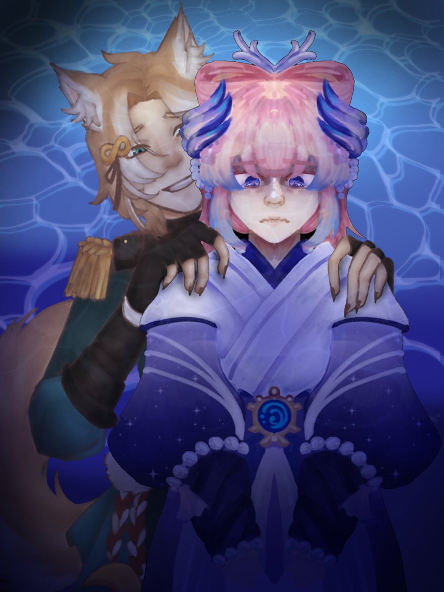 Nara_YK's tweet photo. Becoming the light for the soldiers of Watatsumi is very important in this times of war and general Gorou is happy to help!

Happy birthday Kokomi!

#GenshinImpact #kokomi #Gorou https://t.co/Kth3okeKcu