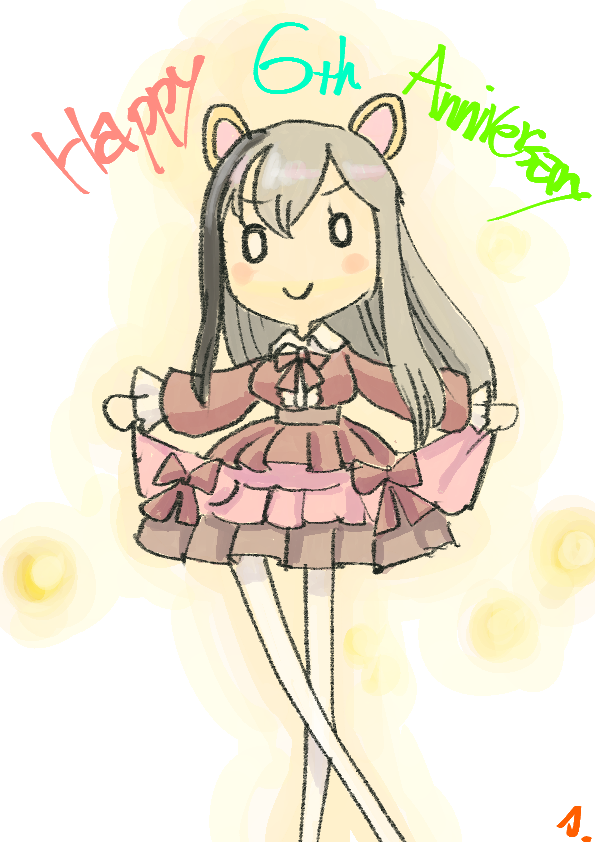 「ミミちゅあ!!ろくちゅうねん!ぼあぼあ!! しゅげぇ!!小1が! 小6に!!なっ」|じゃばのイラスト