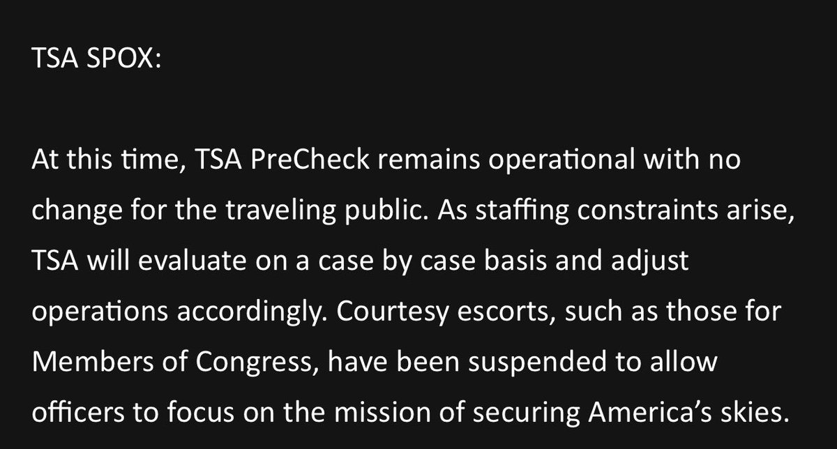 MarkBoyleTV's tweet image. Sunday 1:05p @TSA update: #precheck @TND