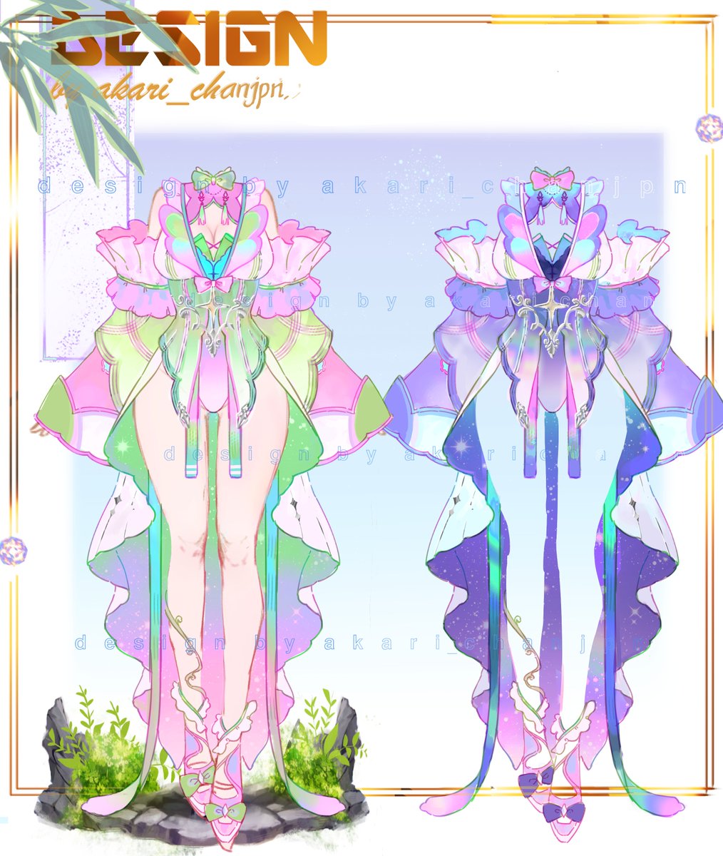 Heyaa Akari here~     
Outfit design "lunar serenity" with alt color.        

owner gets:        
-commercial use     
- 2 png file    
- alt color vers.          

info below!     
♡ + ↻ is much appreciated!  <3 ty!
 #adoptable #vtuber