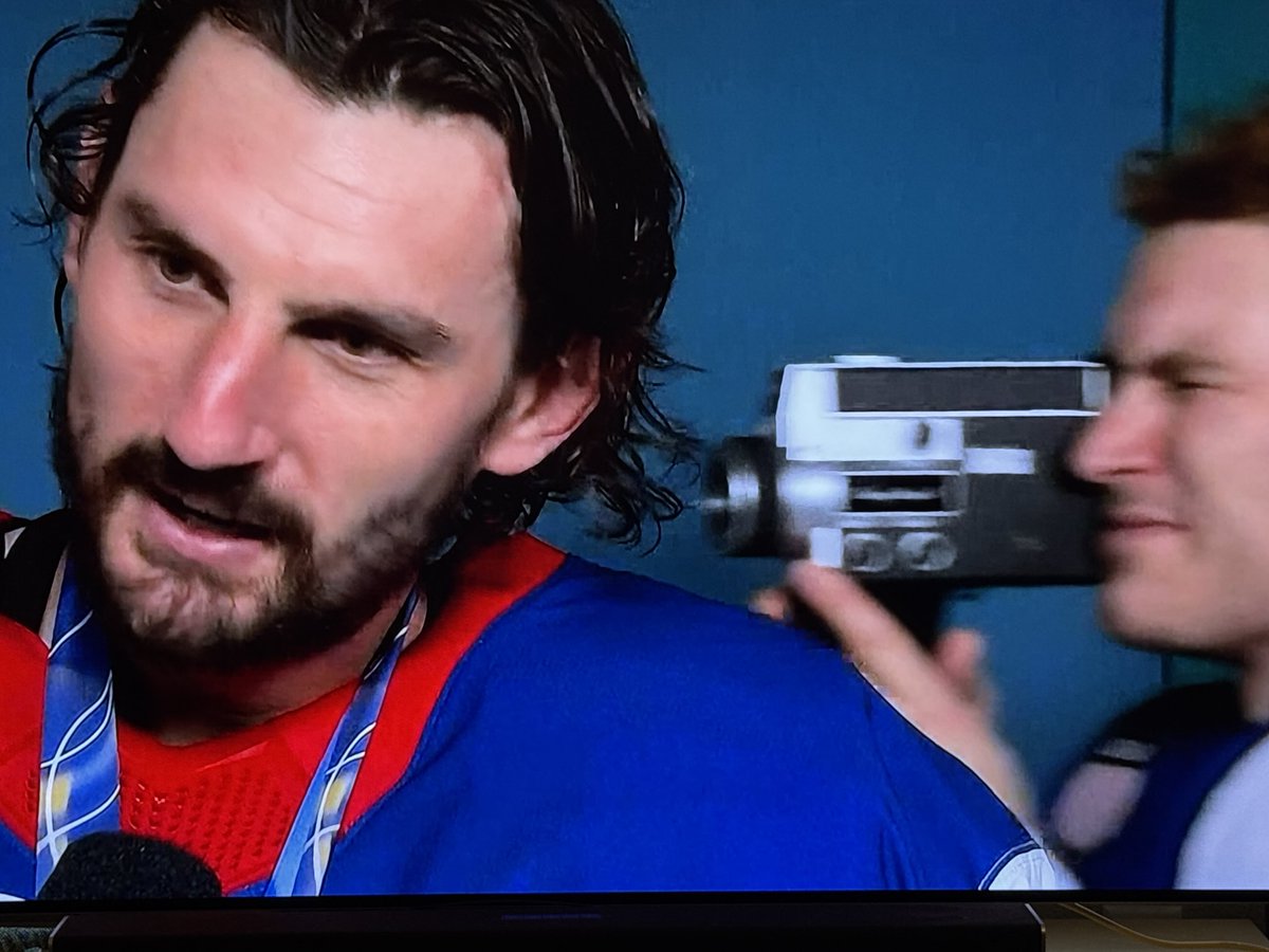What in the name of Abraham Zapruder is Matthew Tkachuk doing with that camera?