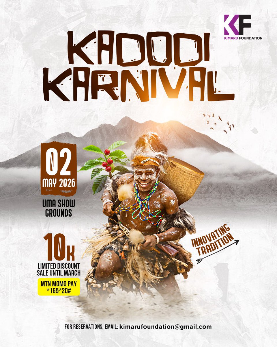 Our dances, food, language, and traditions are not old-fashioned, they are tourism assets.

Culture is currency. 

Can’t wait for this year’s, <a href="/KadodiKarnival/">Kadodi Karnival 5TH EDITION</a>