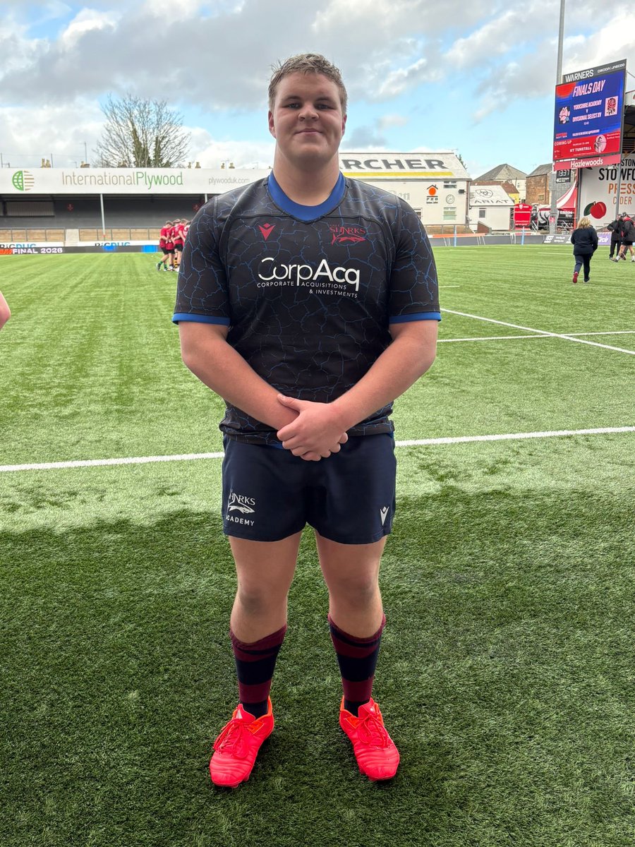 RUGBYSHS's tweet photo. ๐ฆ Hendro started for @SaleSharksAcad in their final #PREMNextGen game of the season on Finals Day at Kingsholm Stadium in Gloucester.
๐ Brilliant effort, Hendro and class to see you flying the flag for Scarisbrick Hall School with those socks ๐ https://t.co/OmjqzD8hs5