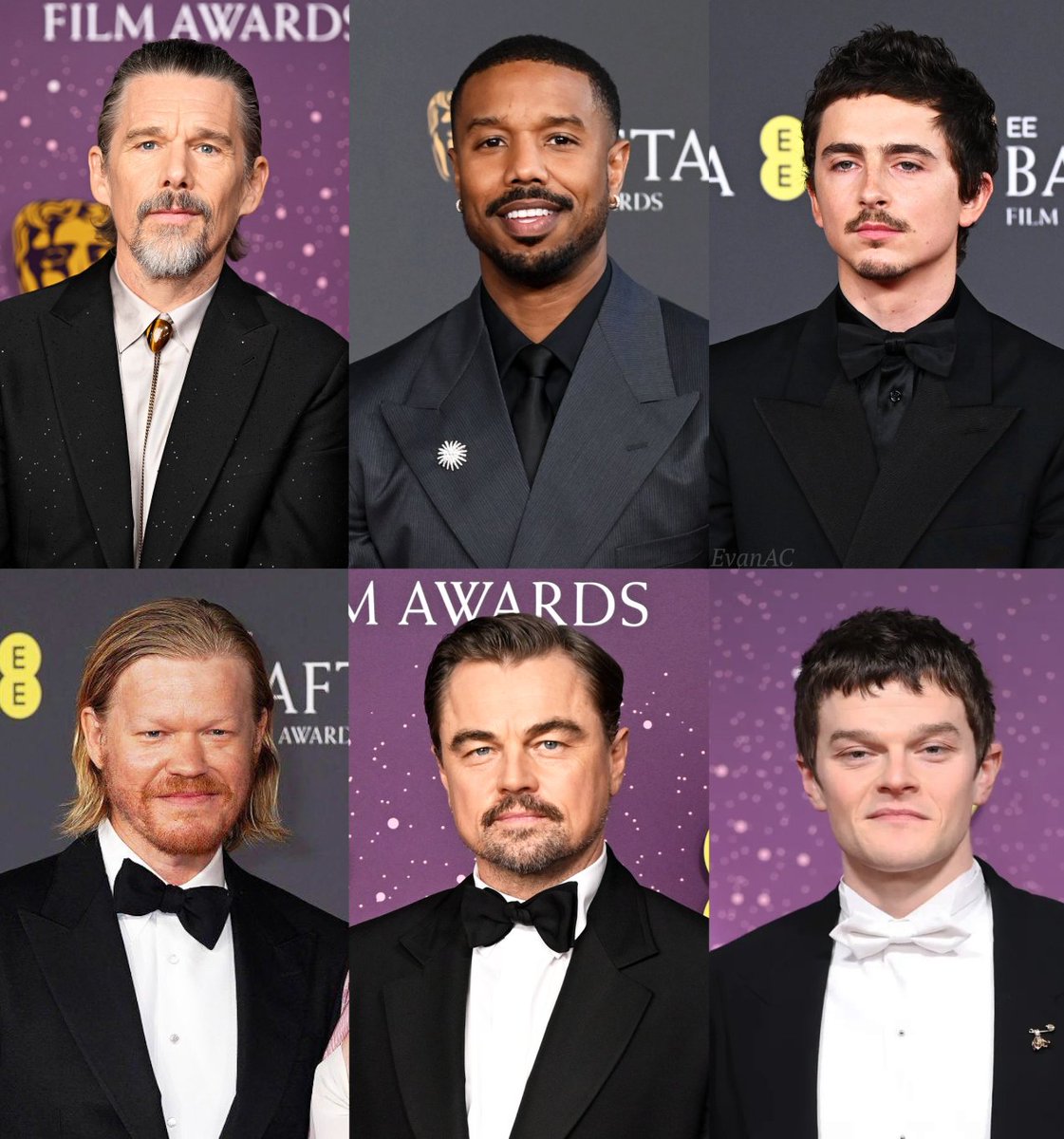 EvanAboutCinema's tweet image. The six nominees for Best Actor have arrived at the BAFTAs.

Who do you think will win?