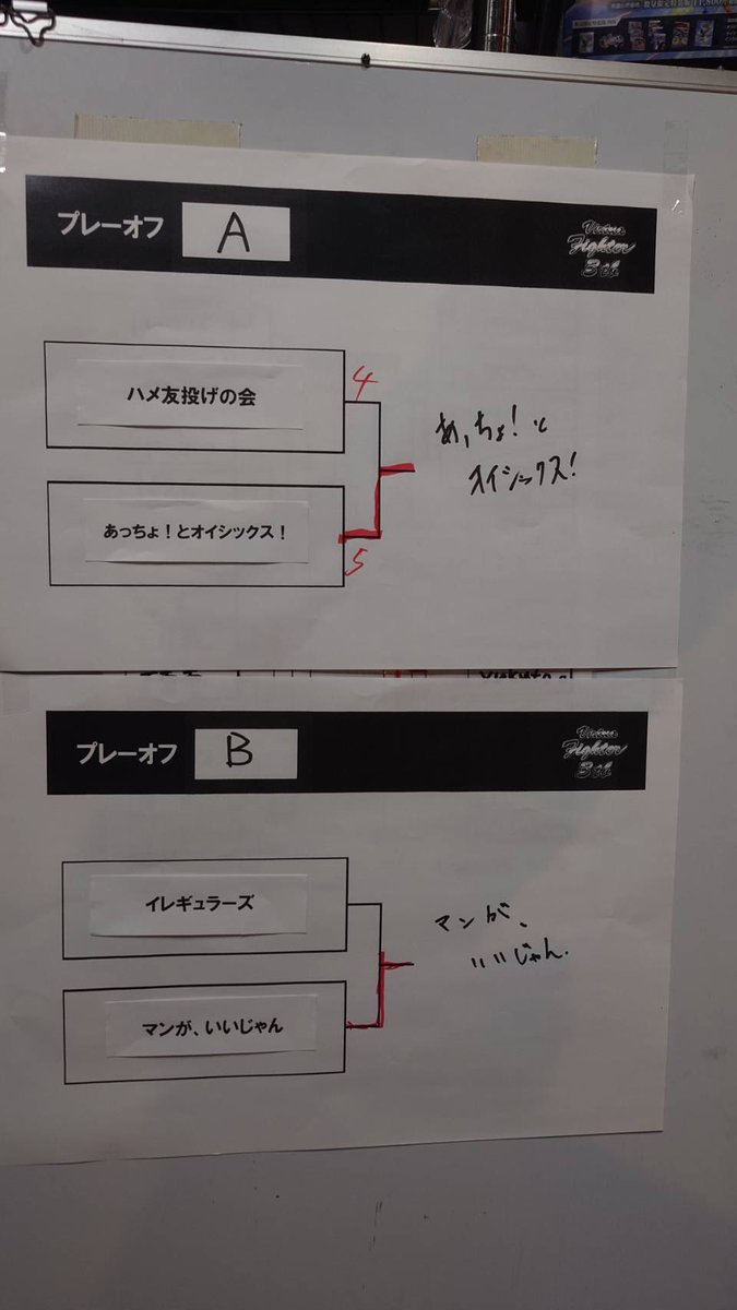 vf3tb_17th's tweet photo. 2026/2/22(日)
#高田馬場ゲーセンミカド
#バーチャファイター 3tb

第4回 #VF3tb 5on5大会 結果
優勝　🥇：リアルバウト太郎伝説
準優勝🥈：神戸ゲームセンターえくる

A筐体
https://t.co/WvYaE0Hpr5

B筐体
https://t.co/JSK5C4Y4yj

#VirtuaFighter https://t.co/0mFuRoxoVw