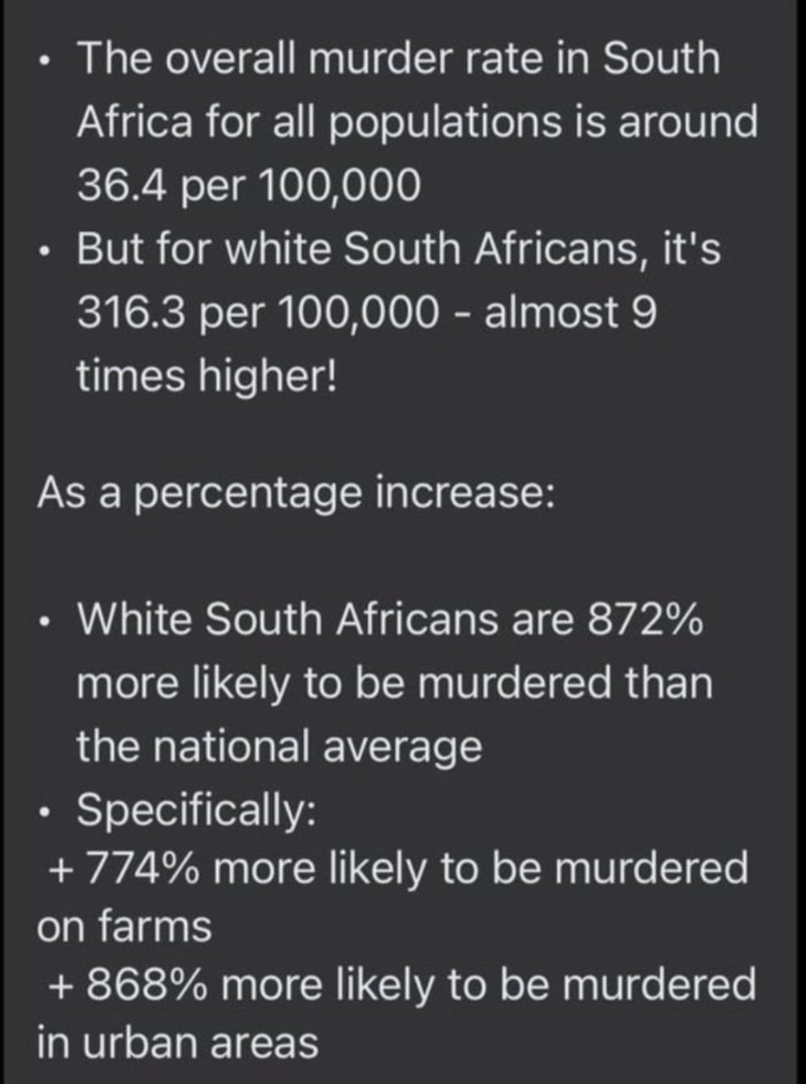 White South Africans are at a greater risk of being murdered compared to the overall national rate. Farm murders are often in the spotlight, but often ignored are the hidden and under-the-radar killings happening in cities. The odds are 774% higher on farms, yet a shocking 868%