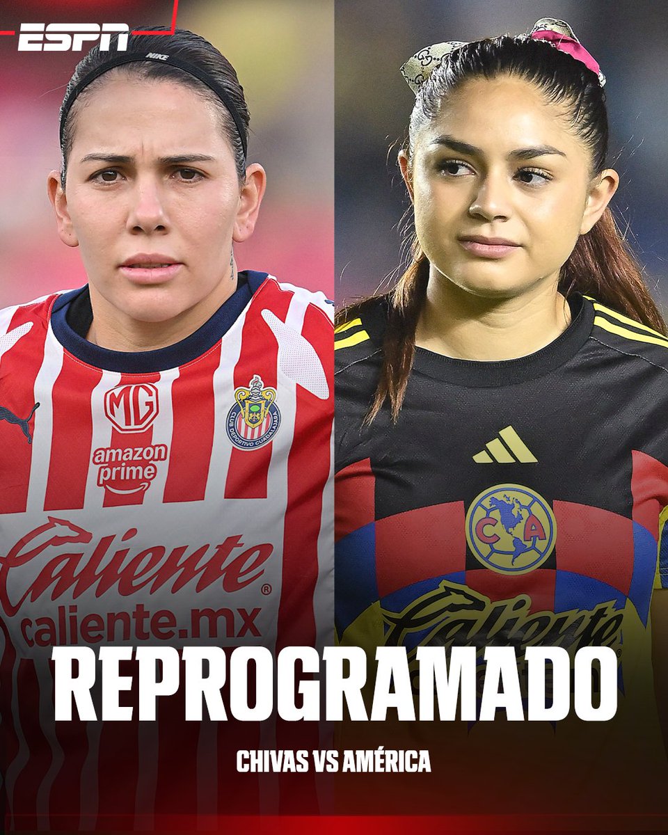 Por motivos de seguridad en el estado de Jalisco, el partido entre Chivas y América será reprogramado. 

Así lo informó la Liga MX Femenil. Originalmente, el partido se iba a jugar este domingo a las 5 pm.