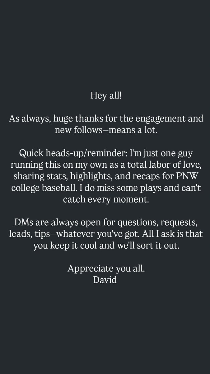 PNW College Baseball Report tweet media