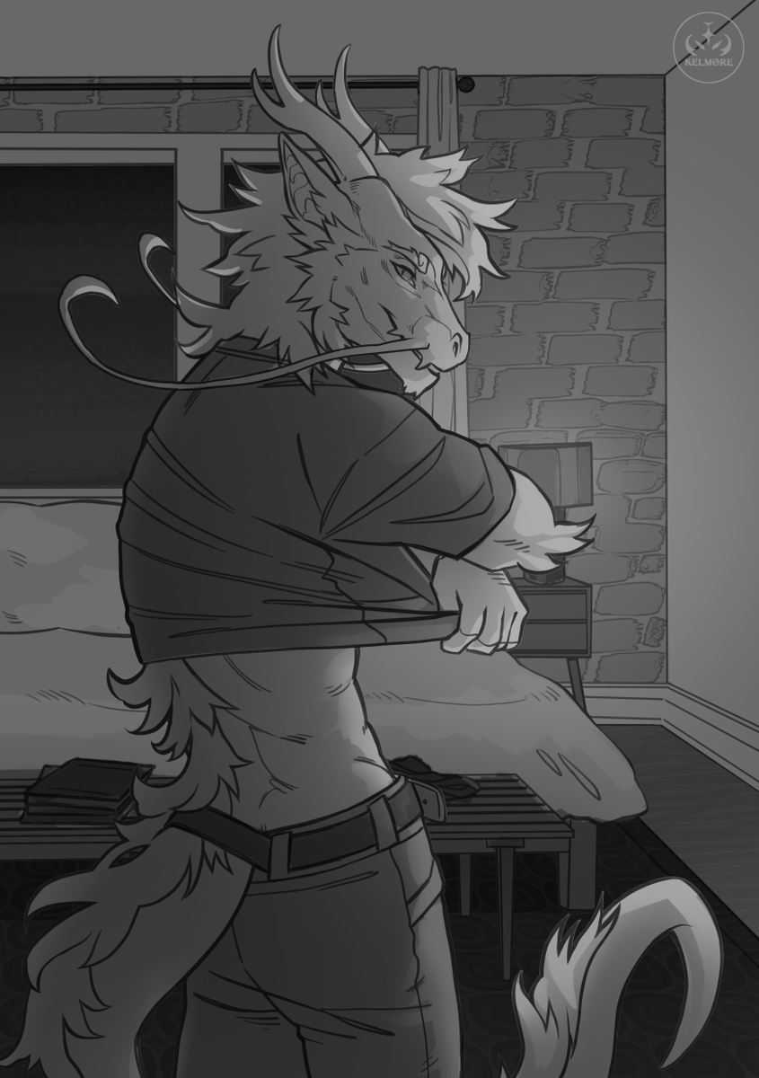 Here's a WIP for the kindest dragon Furami ! 🌃