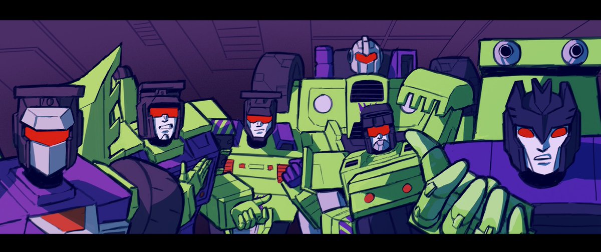 Redrew a G1 ss of the structies with my own designs because they’ve infested my brain #Constructicons #Transformers