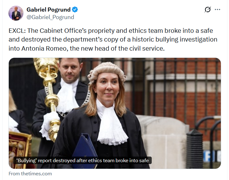 Seems like a lot of Tories, and Turquoise Tories are jumping on this without knowing that it happened in 2022, under the Tories.