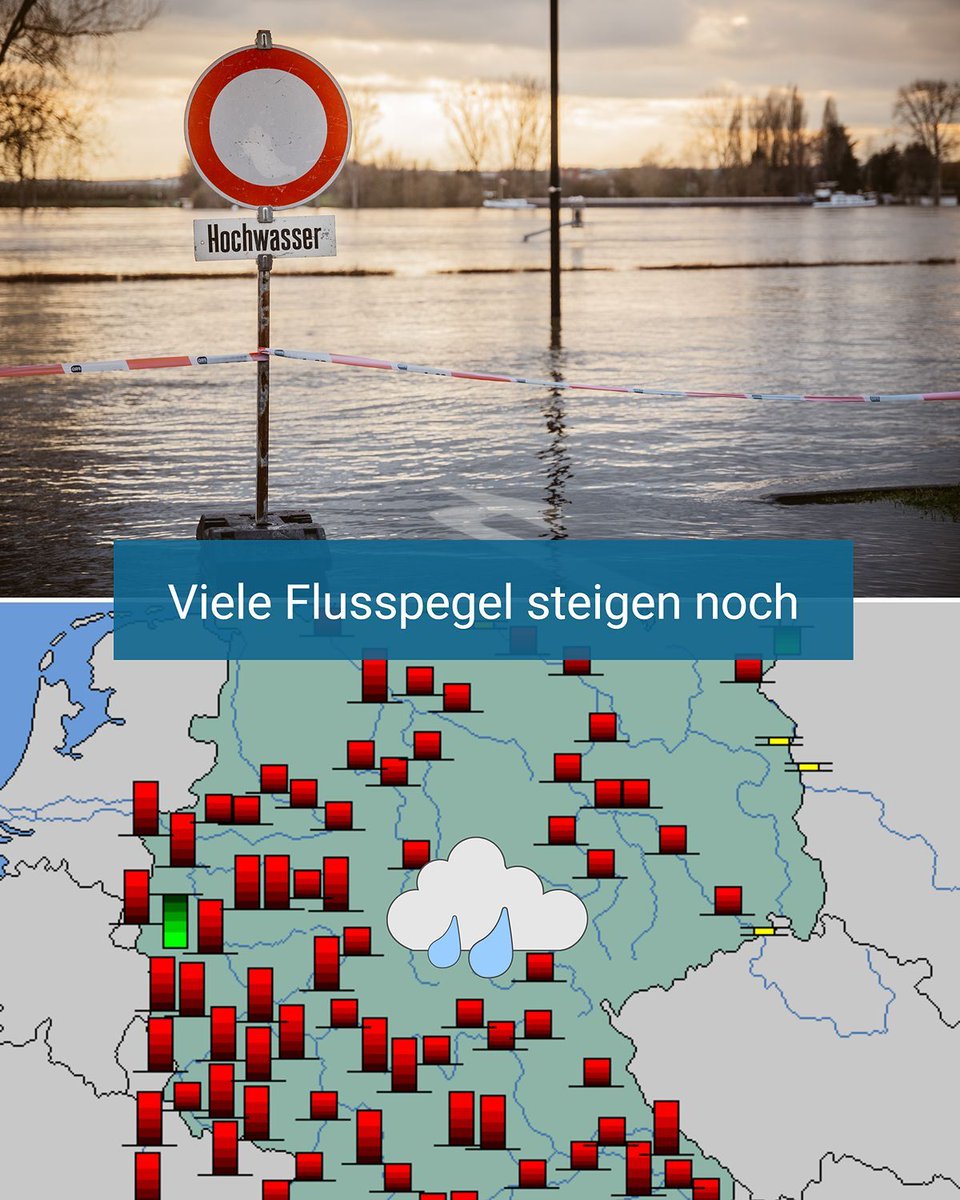 WetterOnline's tweet image. Regen 🌧️ und Schneeschmelze lassen die Pegel steigen: In Franken wurden erste Meldestufen für Hochwasser erreicht 🚨🌊
Größere Flüsse bleiben aber verschont.

👉 Mehr Infos im Link:
to.wetteronline.de/pegel-steigen-…

#Hochwasser #Regen #Schneeschmelze #Pegelstände