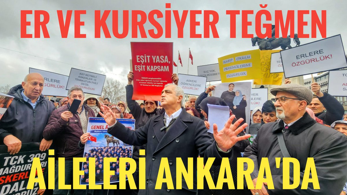 💥Er ve kursiyer teğmen aileleri Ankara'da...

✅️Sesimizi duyun evlatlarımız 10 yıldır zindanda.

▪️"Ben tuvalet temizleyen bir erdim. Darbe yapıp ne yapacağım?
Ertesi gün yine tuvalet temizlemeye devam edeceğim.
Bir er nasıl darbeci olur?"
👇
youtu.be/dpAJ7w19pZE?si…