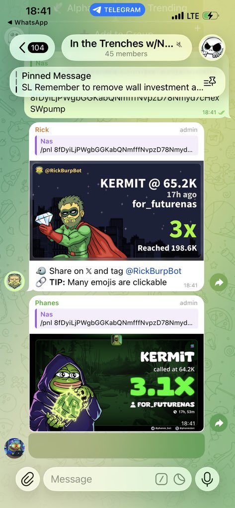 for_futurenas's tweet image. 3X🔥 GAINS ON CRYPTO RN?😱💥  
 $KERMIT boutta make u RICH 🚀  

8fDyiLjPWgbGGKabQNmfffNvpzD78Nmyd7cHexSWpump

Banks HATE this trick 😤  
They’ll NEVER leak this sauce  

Only in my PRIVATE grp 🔥  
Unlimited early alpha calls DAILY  

DM ME NOW b4 spots close!! ⏰