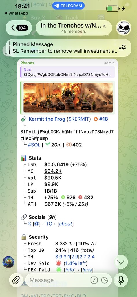 for_futurenas's tweet image. 3X🔥 GAINS ON CRYPTO RN?😱💥  
 $KERMIT boutta make u RICH 🚀  

8fDyiLjPWgbGGKabQNmfffNvpzD78Nmyd7cHexSWpump

Banks HATE this trick 😤  
They’ll NEVER leak this sauce  

Only in my PRIVATE grp 🔥  
Unlimited early alpha calls DAILY  

DM ME NOW b4 spots close!! ⏰