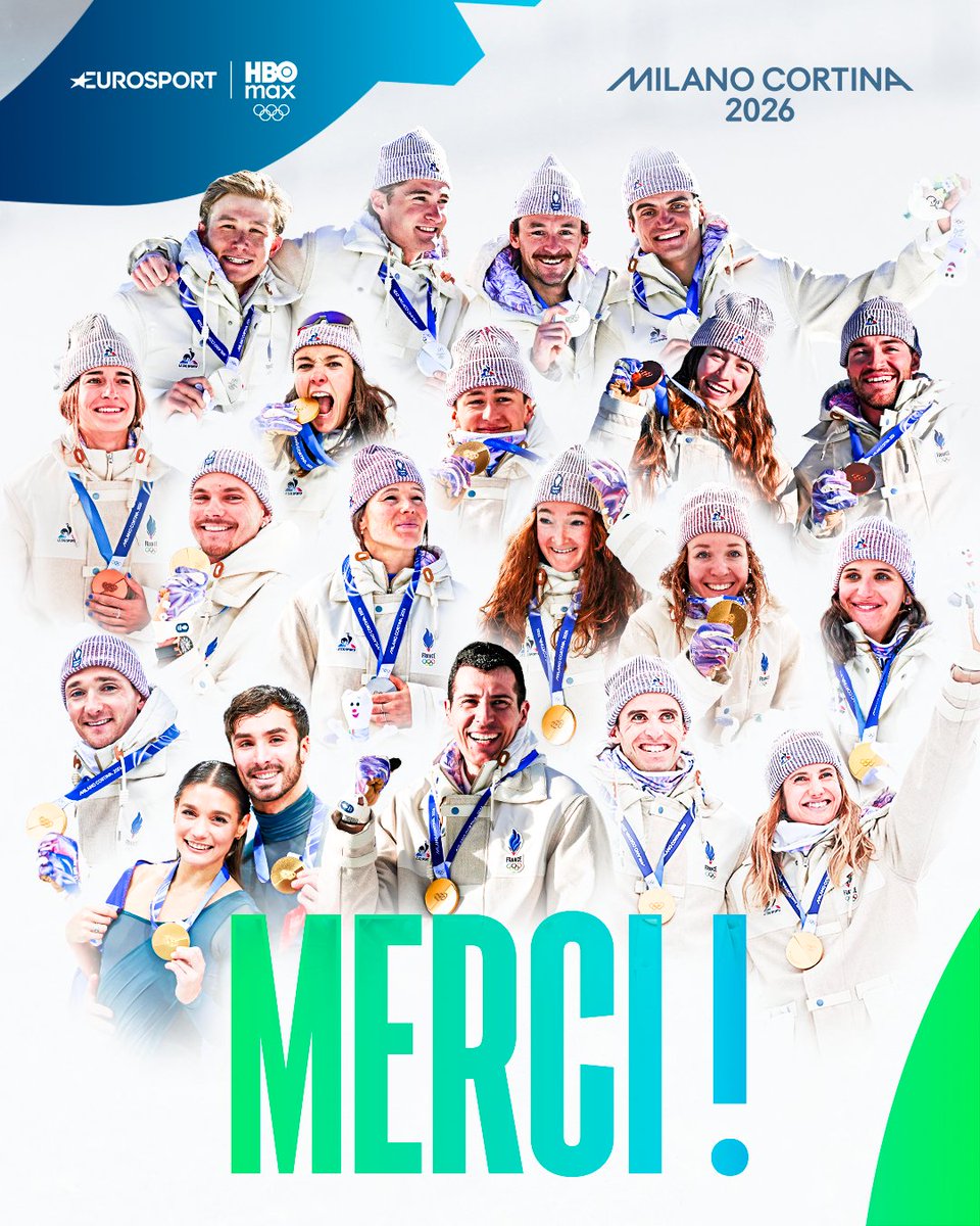 Océane, Julia, Lou, Camille, Romane, Emily, Laurence, Léa, Perrine, Quentin, Eric, Emilien, Fabien, Guillaume, Mathis, Hugo, Théo, Victor, Thibault, Loan, vous avez été très grands ! #MilanoCortina2026
