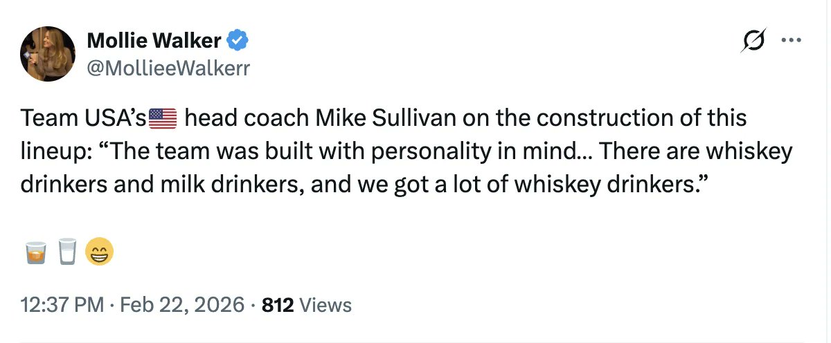 the team partying with kash patel and the coach saying stuff like this. certified chud team literally what is this