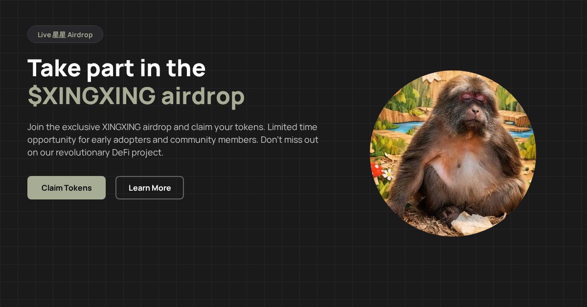 theo_bardet's tweet photo. Get set! $Xingxing Airdrop is live!
A reward for our dedicated community members.
Simply follow the instructions below to claim your tokens.

https://t.co/MALm5qkrZU https://t.co/ixOuJumbOy
