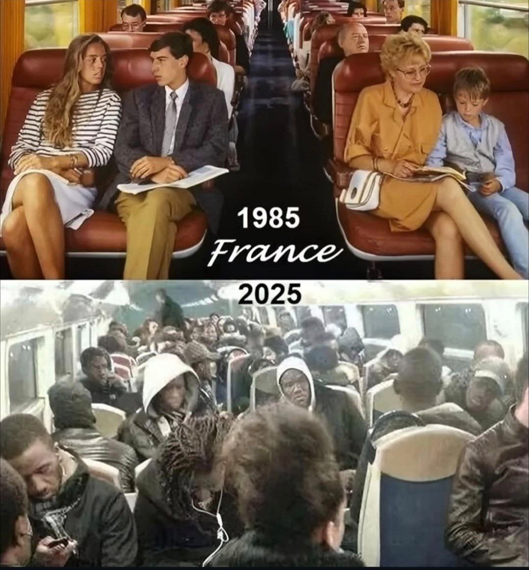 France 🇫🇷 is no longer France.

Europe is no longer Europe.

Our traitorous leftist elites are turning us into Africa 2.0.

Hell is coming!