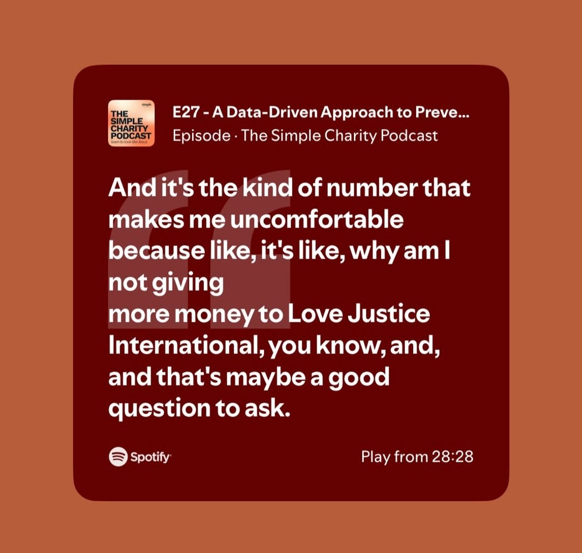 LoveJusticeIntl's tweet image. We are so encouraged by Simple Charity's mission to inspire Christians to grow in solidarity with people experiencing #poverty &amp;amp; #injustice. Our founder and CEO joined their podcast to discuss our data-driven approach to ending trafficking: hubs.ly/Q0443FS90
