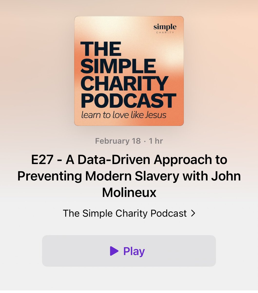 LoveJusticeIntl's tweet image. We are so encouraged by Simple Charity's mission to inspire Christians to grow in solidarity with people experiencing #poverty &amp;amp; #injustice. Our founder and CEO joined their podcast to discuss our data-driven approach to ending trafficking: hubs.ly/Q0443FS90