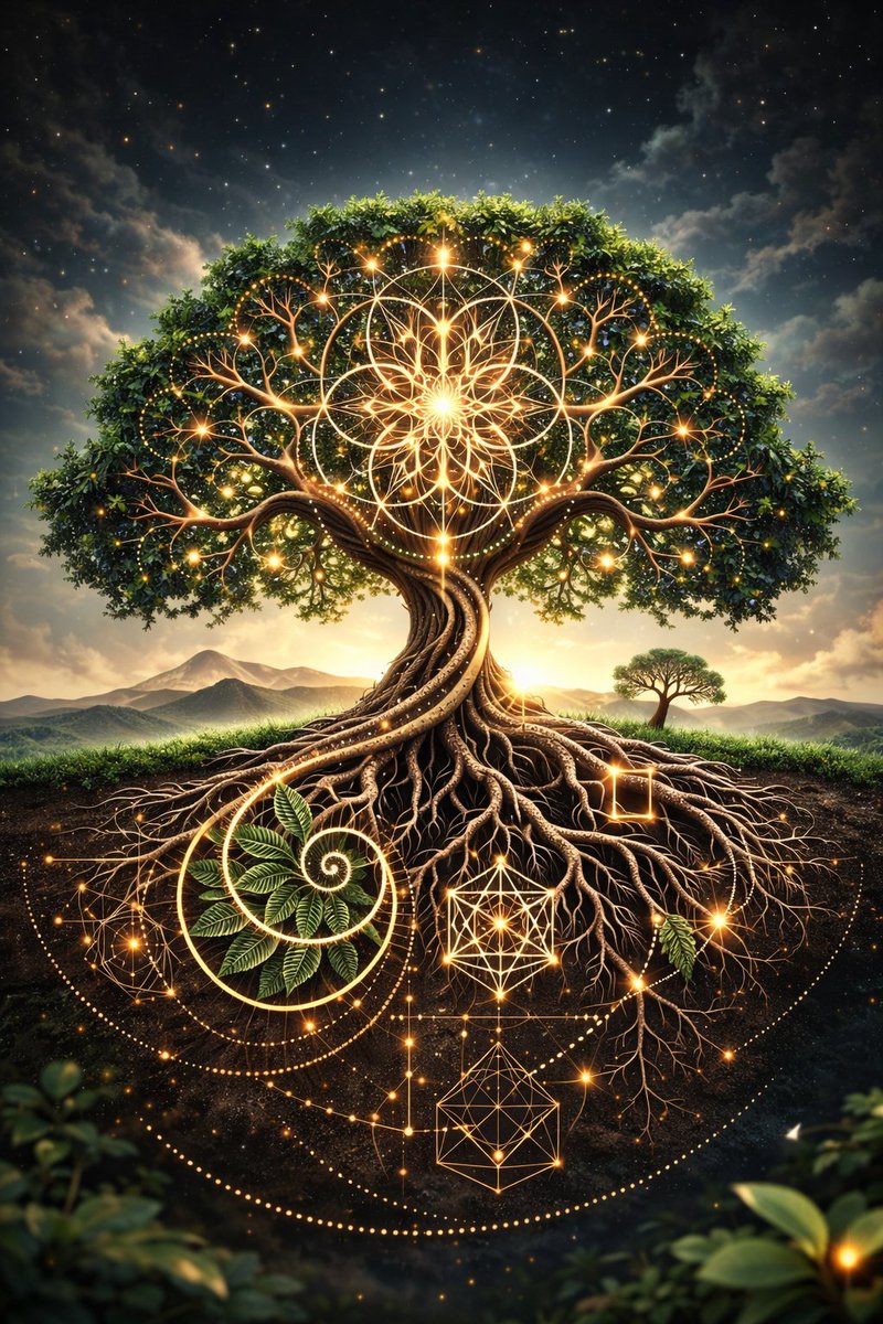 Alpha7music_nft's tweet photo. Recursive branches. Sacred geometry. Infinite growth. 🌳✨

The Mandala Fractal Tree mirrors how nature builds itself —
patterns within patterns, endlessly unfolding.
Look closely… the universe repeats its design.
#Fractal #SacredGeometry #Mandala #NaturePatterns #Alpha7Music https://t.co/kk2j5lCL8b