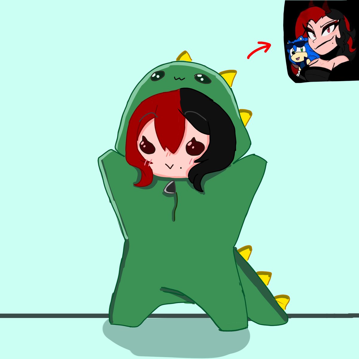 Shady con pijama de dinosaurio 🥺✨
 :>