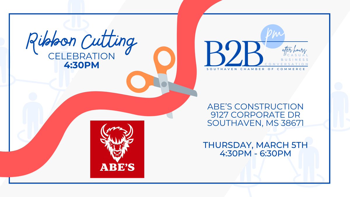 Join us for B2B PM at Abe's Construction! Thank you, Abe, Yamileth, and team for sponsoring and hosting this event! RSVP 👉 bit.ly/4aC0Pbz 

** We will also be celebrating the opening of their new location!