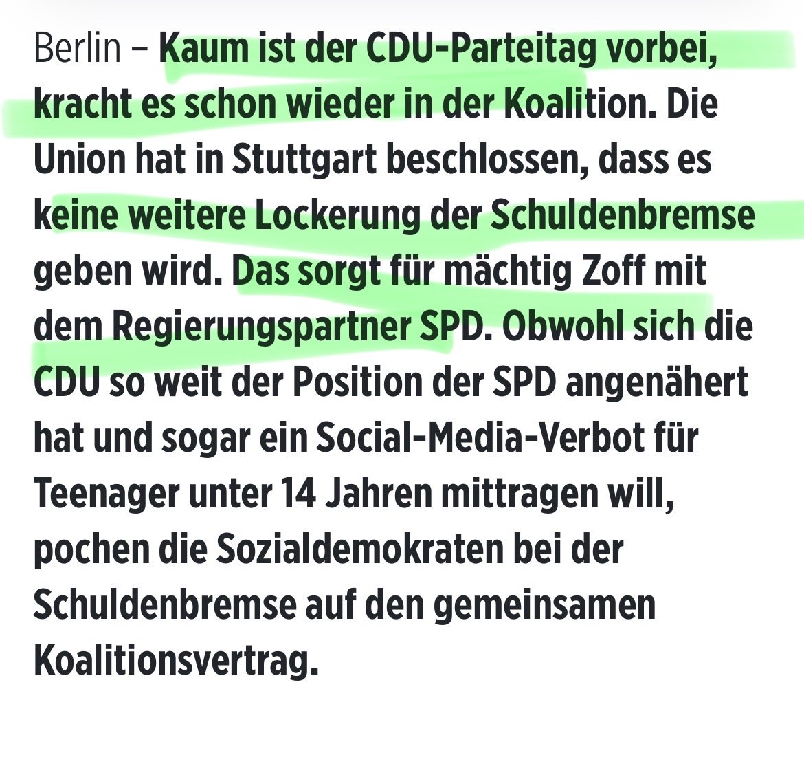 Das war’s dann wohl mit der „Revolution“ der CDU. 

Aber dafür haben wir bald eine Ausweispflicht fürs Internet. 

Danke CDU. 
Für Nichts. 

#JetztErstRechtAfD